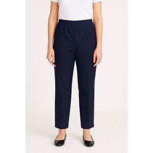 Alfred Dunner Dark Blue Vintage Pull On Pants Size 8 Pockets